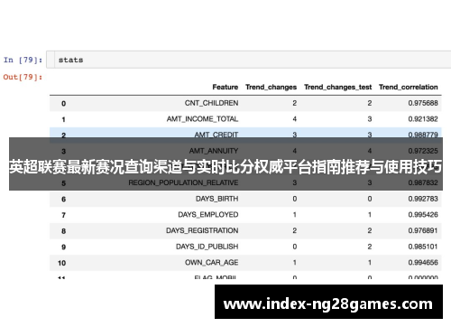 英超联赛最新赛况查询渠道与实时比分权威平台指南推荐与使用技巧